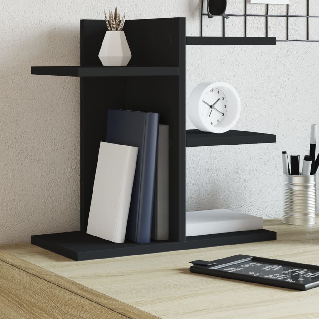 Organizator za stol crni 42 x 21,5 x 42 cm konstruirano drvo
