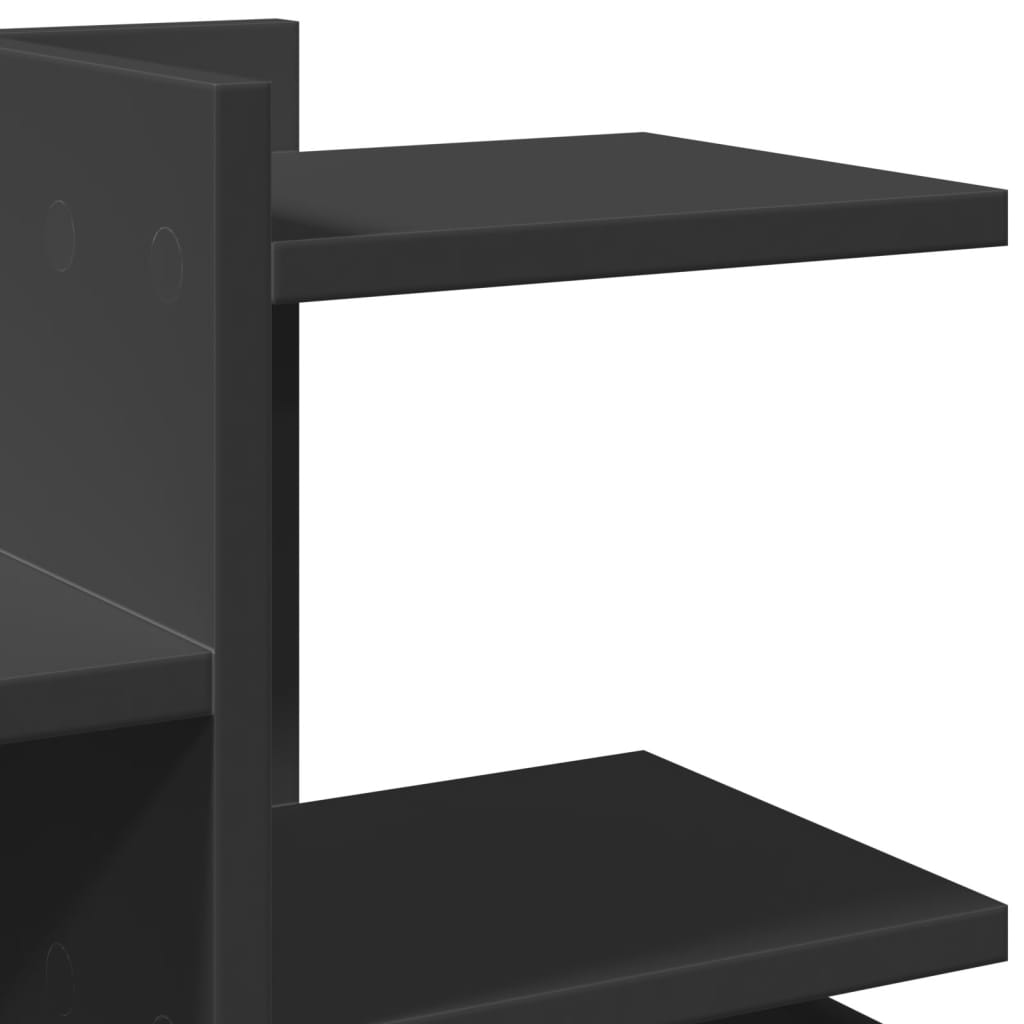 Organizator za stol crni 49 x 20 x 52,5 cm konstruirano drvo