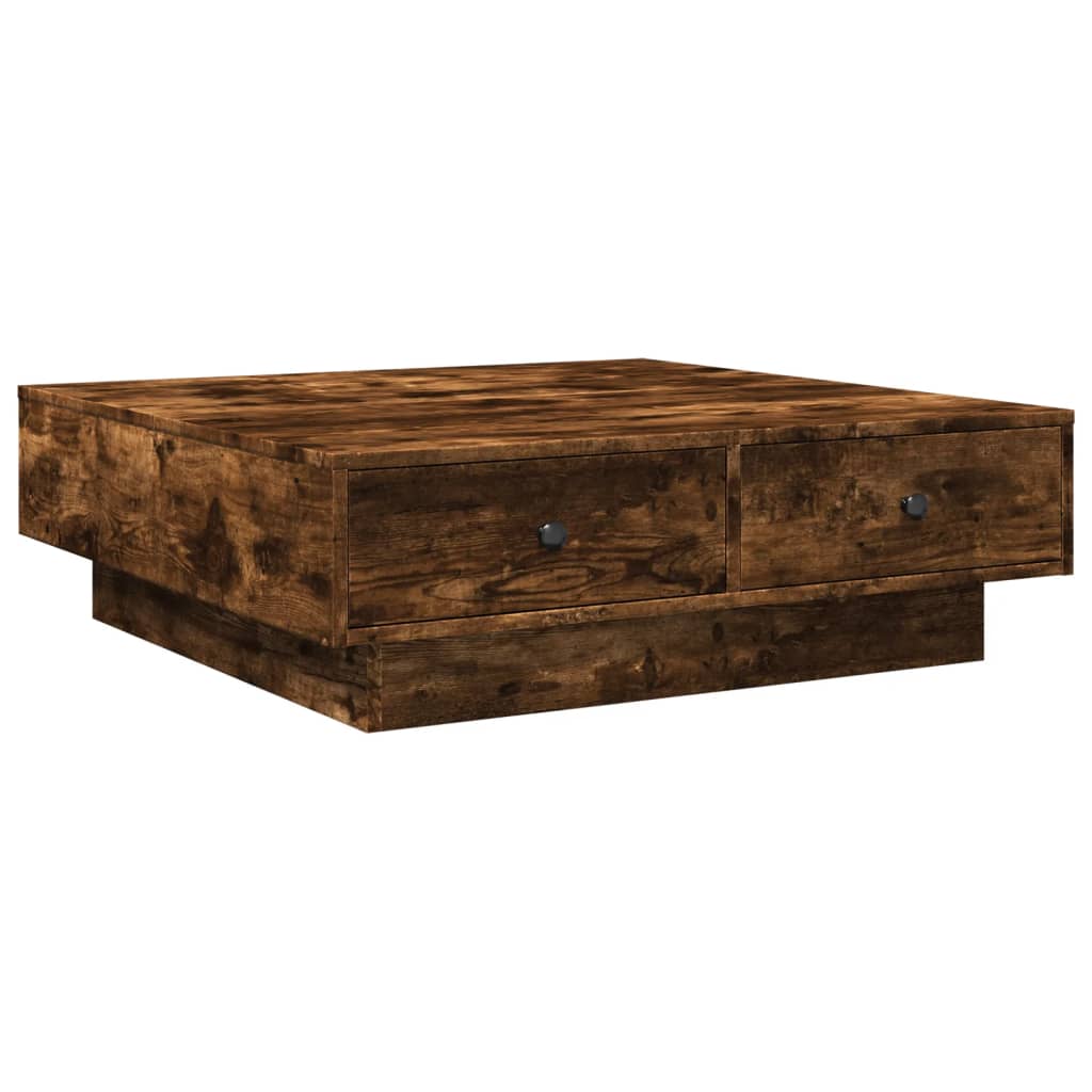 Stolić za kavu boja hrasta 90x90x28 cm od konstruiranog drva