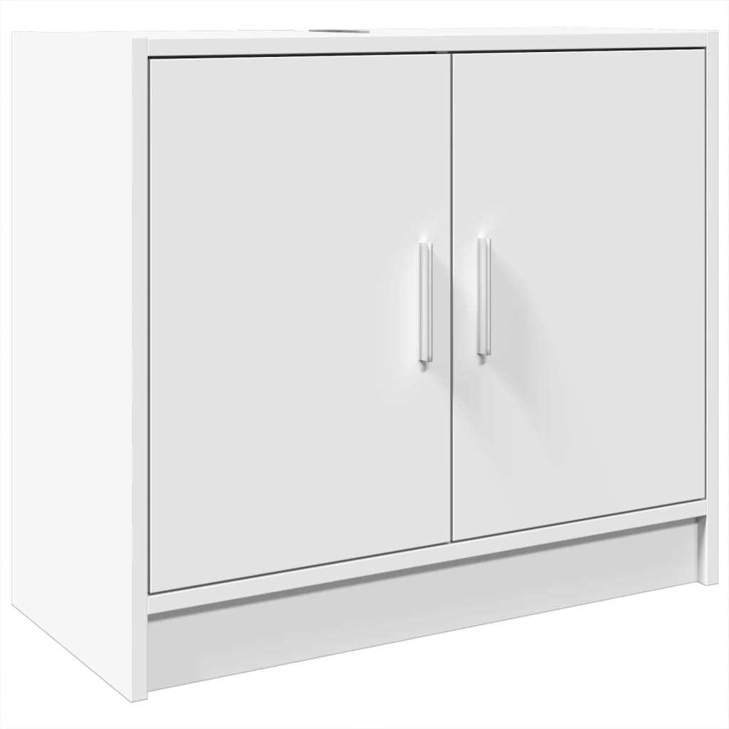Ormarić za umivaonik bijeli 63 x 29 x 55 cm konstruirano drvo