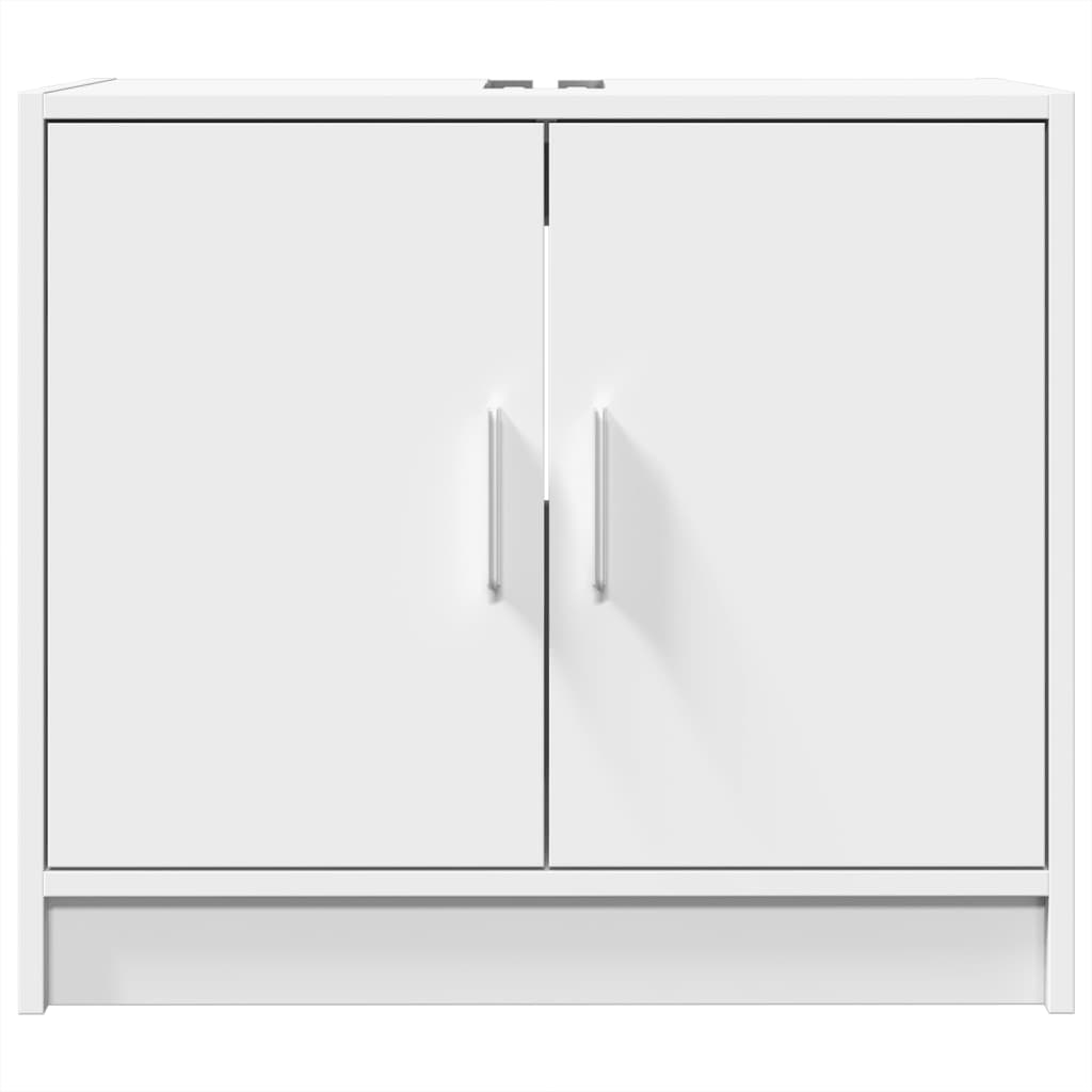 Ormarić za umivaonik bijeli 63 x 29 x 55 cm konstruirano drvo