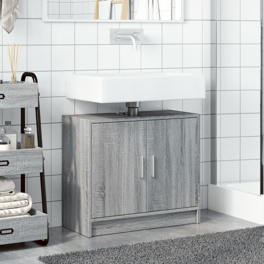 Ormarić za umivaonik boja hrasta 63x29x55 cm konstruirano drvo