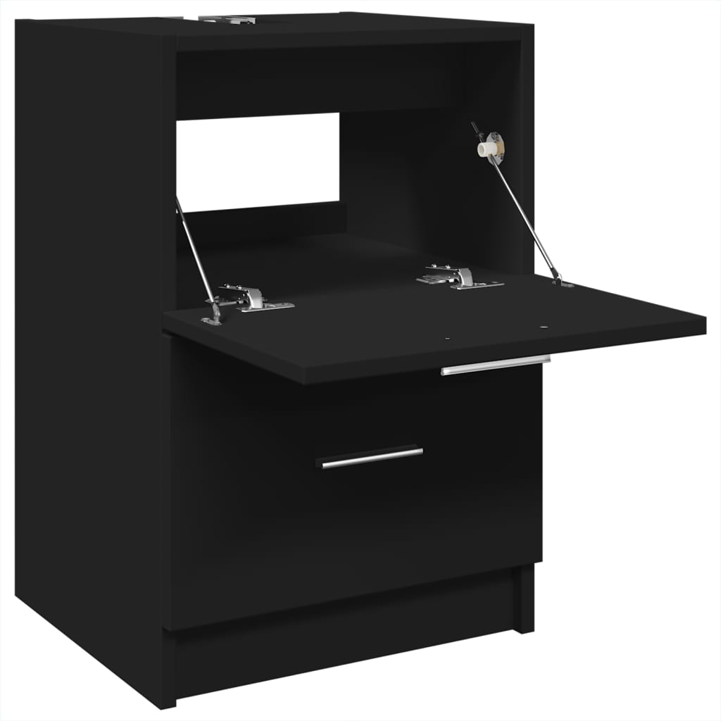 Ormarić za umivaonik crni 40 x 37 x 59 cm od konstruiranog drva
