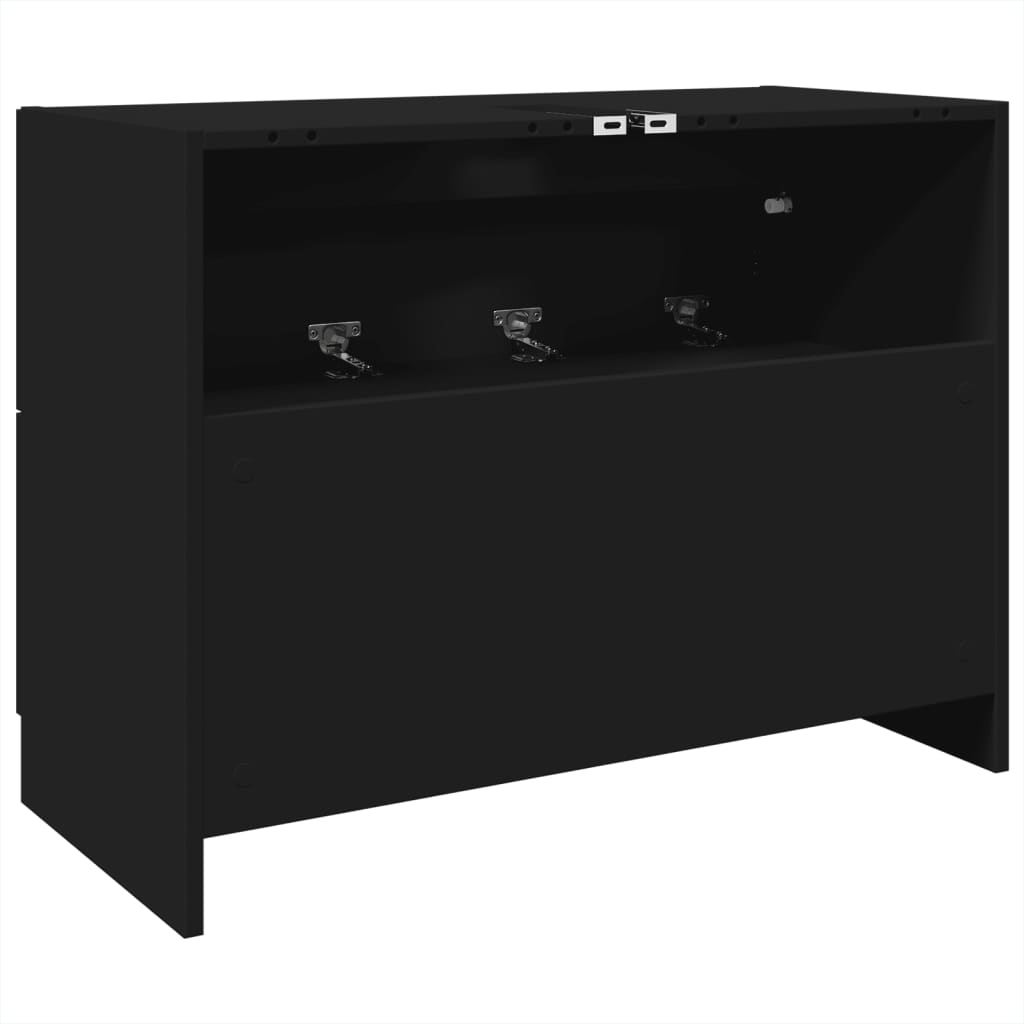 Ormarić za umivaonik crni 78 x 37 x 59 cm od konstruiranog drva