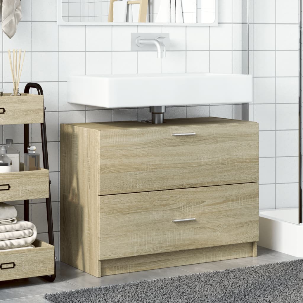 Ormarić za umivaonik boja hrasta 78x37x59 cm konstruirano drvo