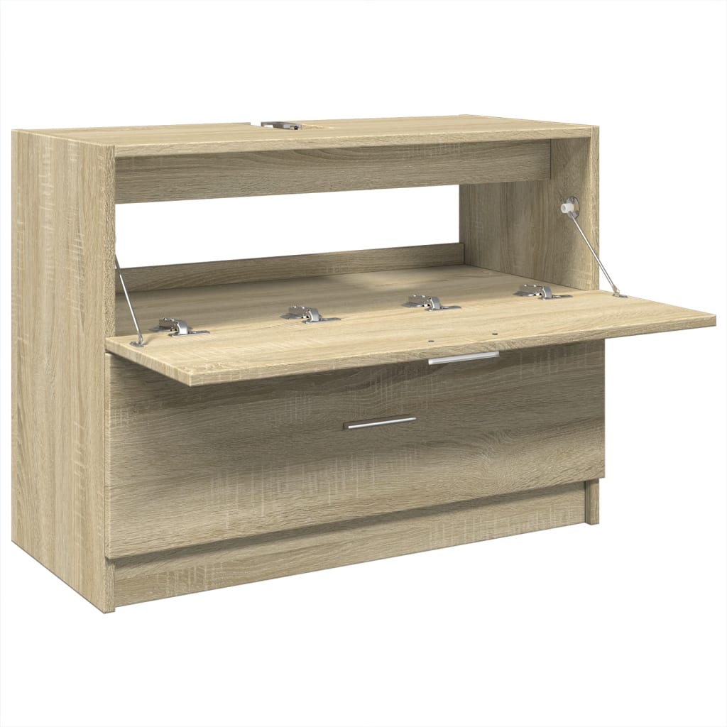 Ormarić za umivaonik boja hrasta 78x37x59 cm konstruirano drvo