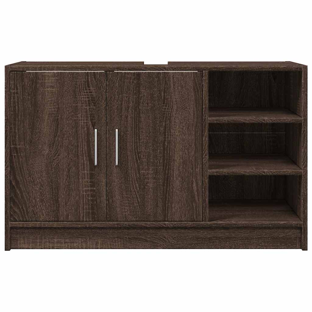 Ormarić za umivaonik smeđa boja hrasta 90 x 29 x 55 cm drveni
