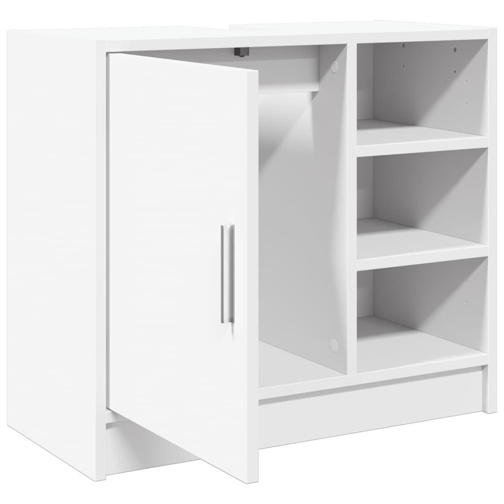 Ormarić za umivaonik bijeli 63 x 29 x 55 cm konstruirano drvo