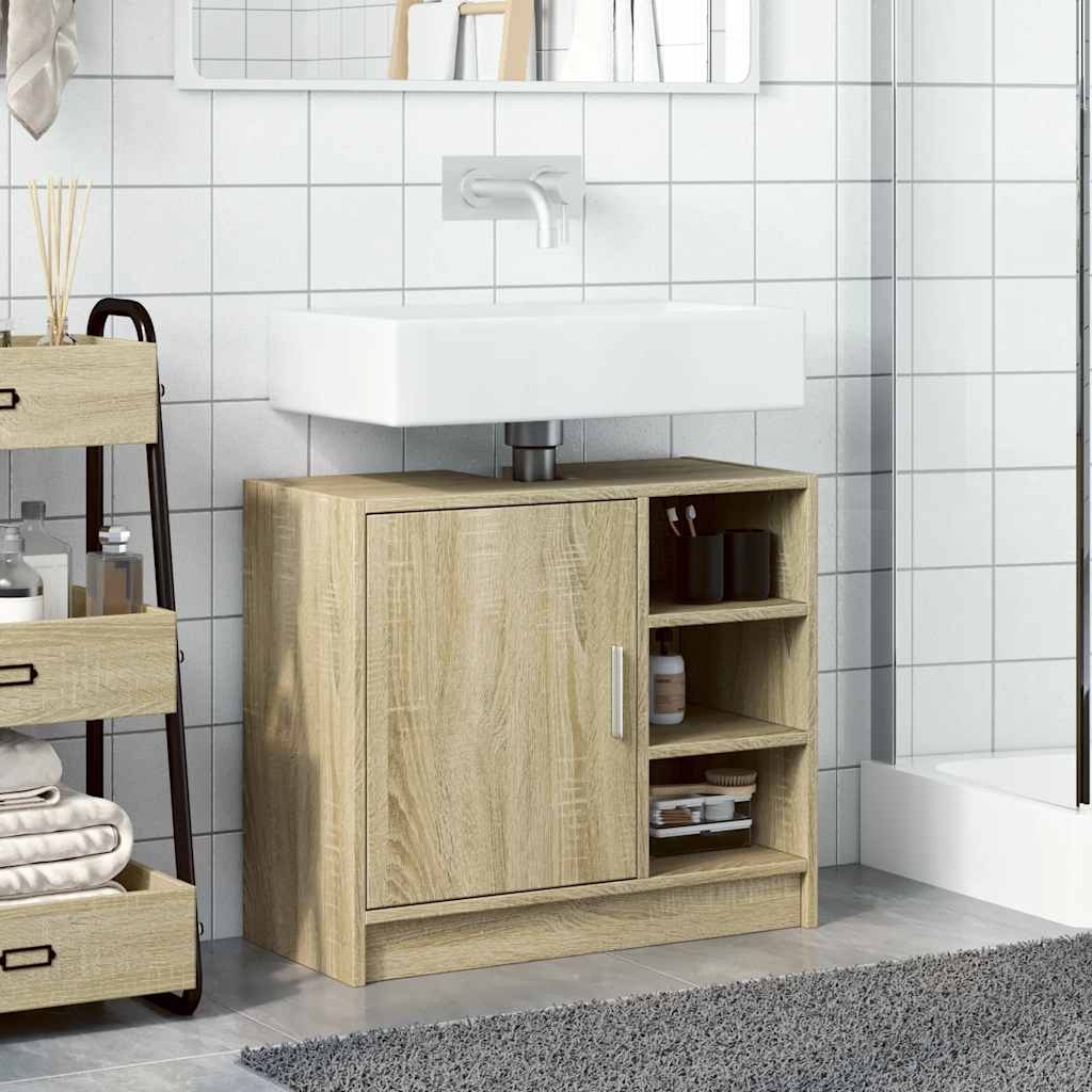 Ormarić za umivaonik boja hrasta 63x29x55 cm konstruirano drvo
