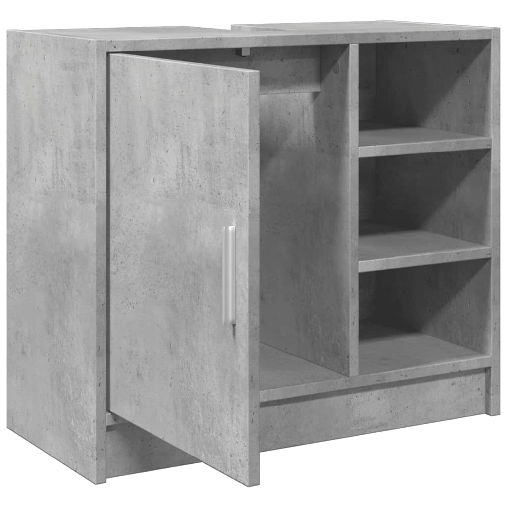 Ormarić za umivaonik boja betona 63x29x55 cm konstruirano drvo