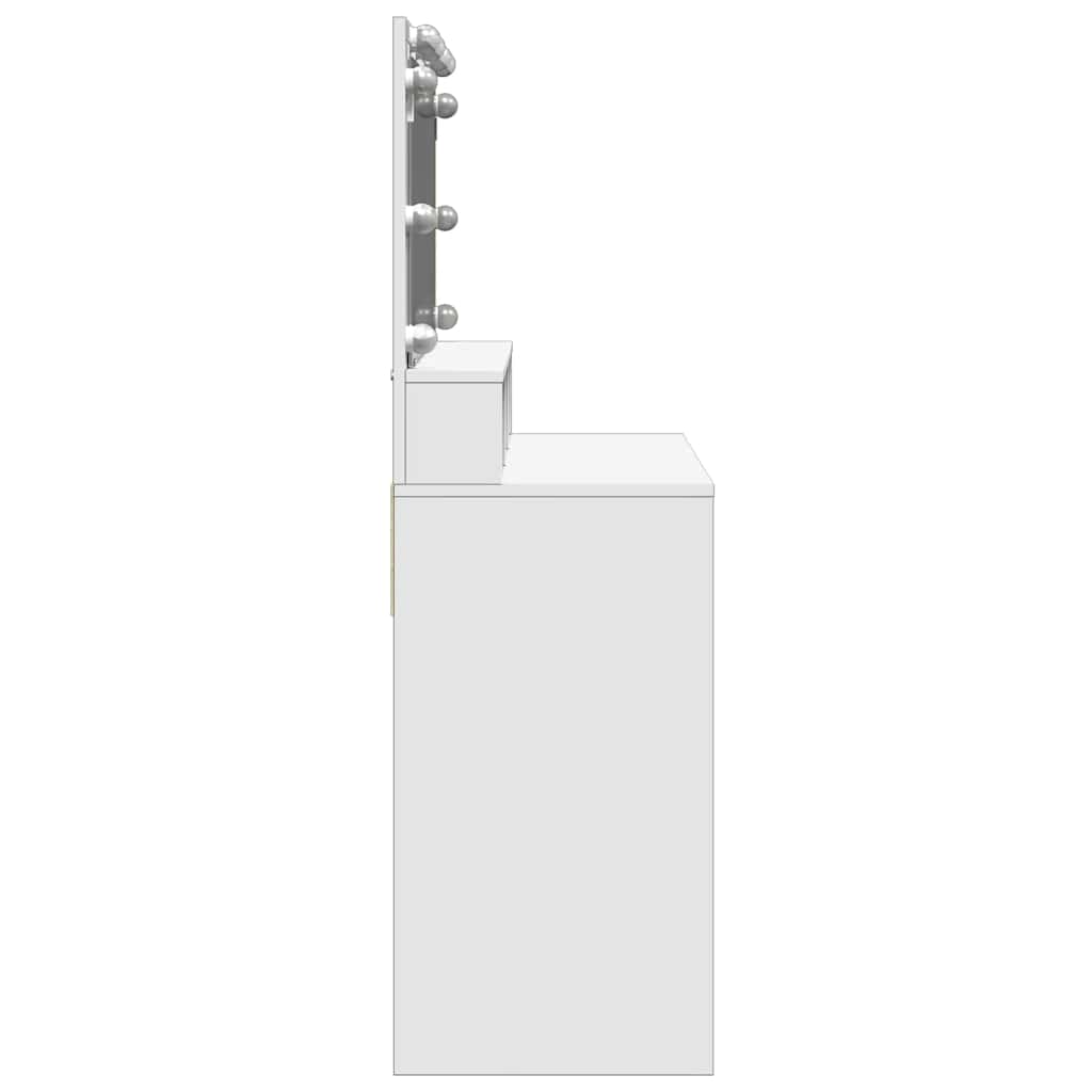 Toaletni stolić s LED svjetlima bijeli 80x41x134,5 cm