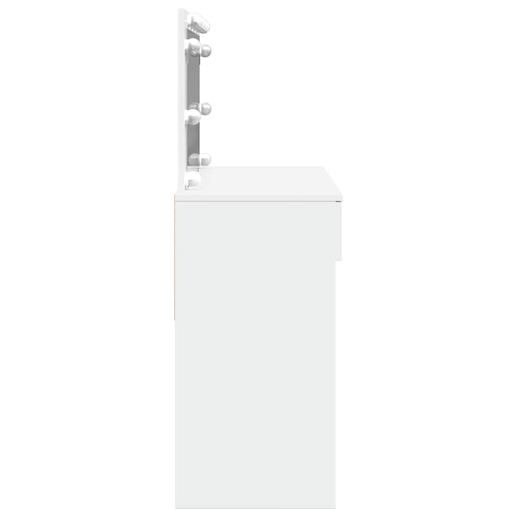 Toaletni stolić s LED svjetlima bijeli 100x40x120 cm