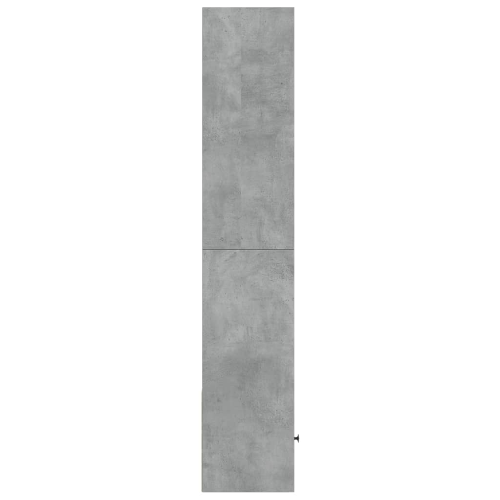 Regal za knjige boja betona 40x36x189 cm konstruirano drvo