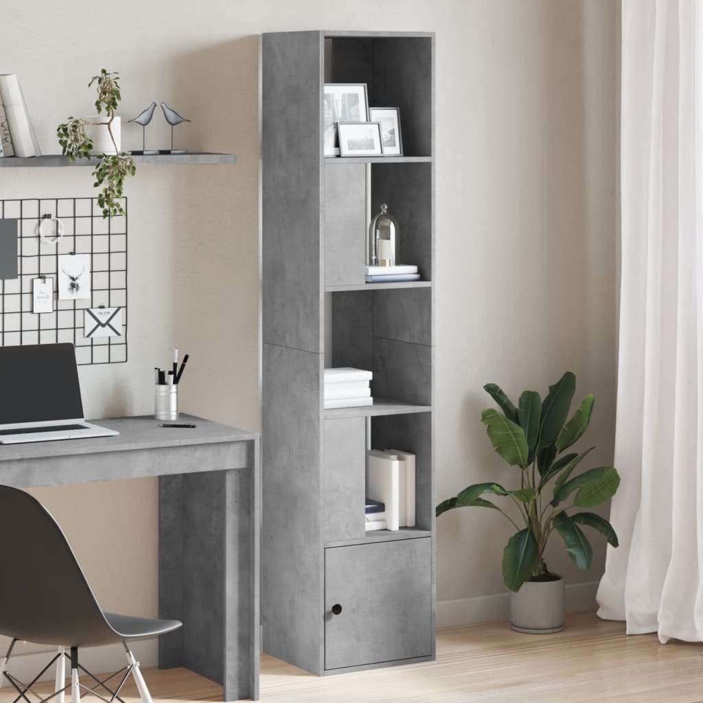Regal za knjige boja betona 40x36x189 cm konstruirano drvo