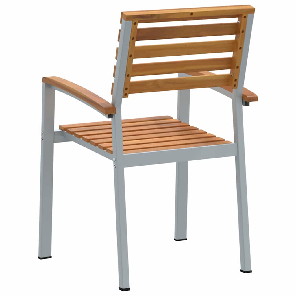 Vrtna stolica 8 pcs Smeđa 56 x 57 x 87 cm Čvrsto drvo akacije