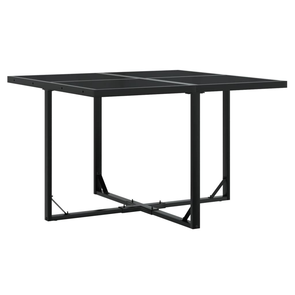 5-dijelni vrtni blagovaonski set od poliratana crni