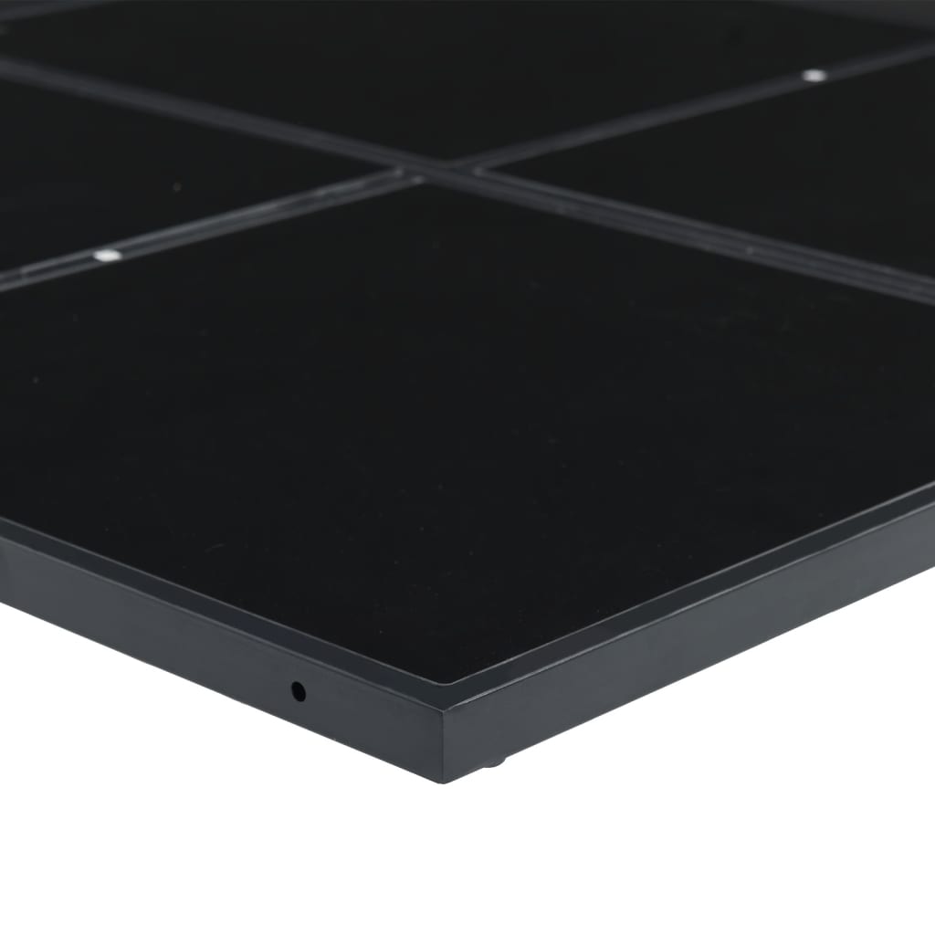 17dijelni vrtni blagovaonski set s jastucima crni od tekstilena