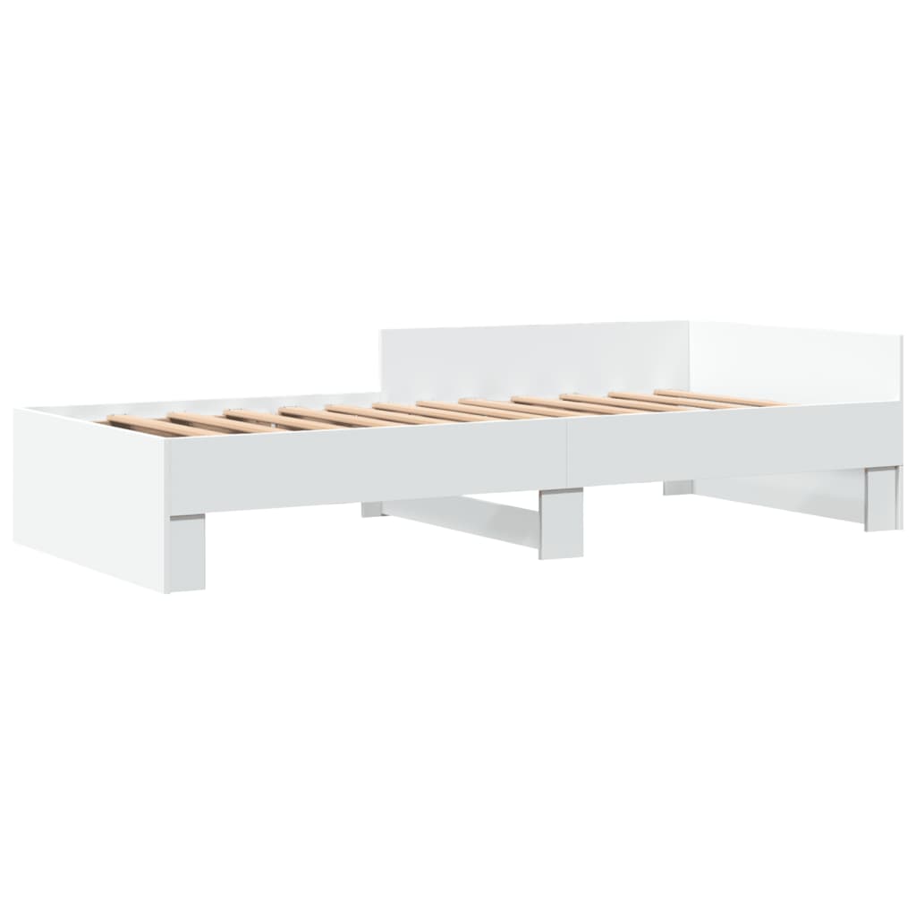 Okvir za krevet bijeli 100 x 200 cm konstruirano drvo