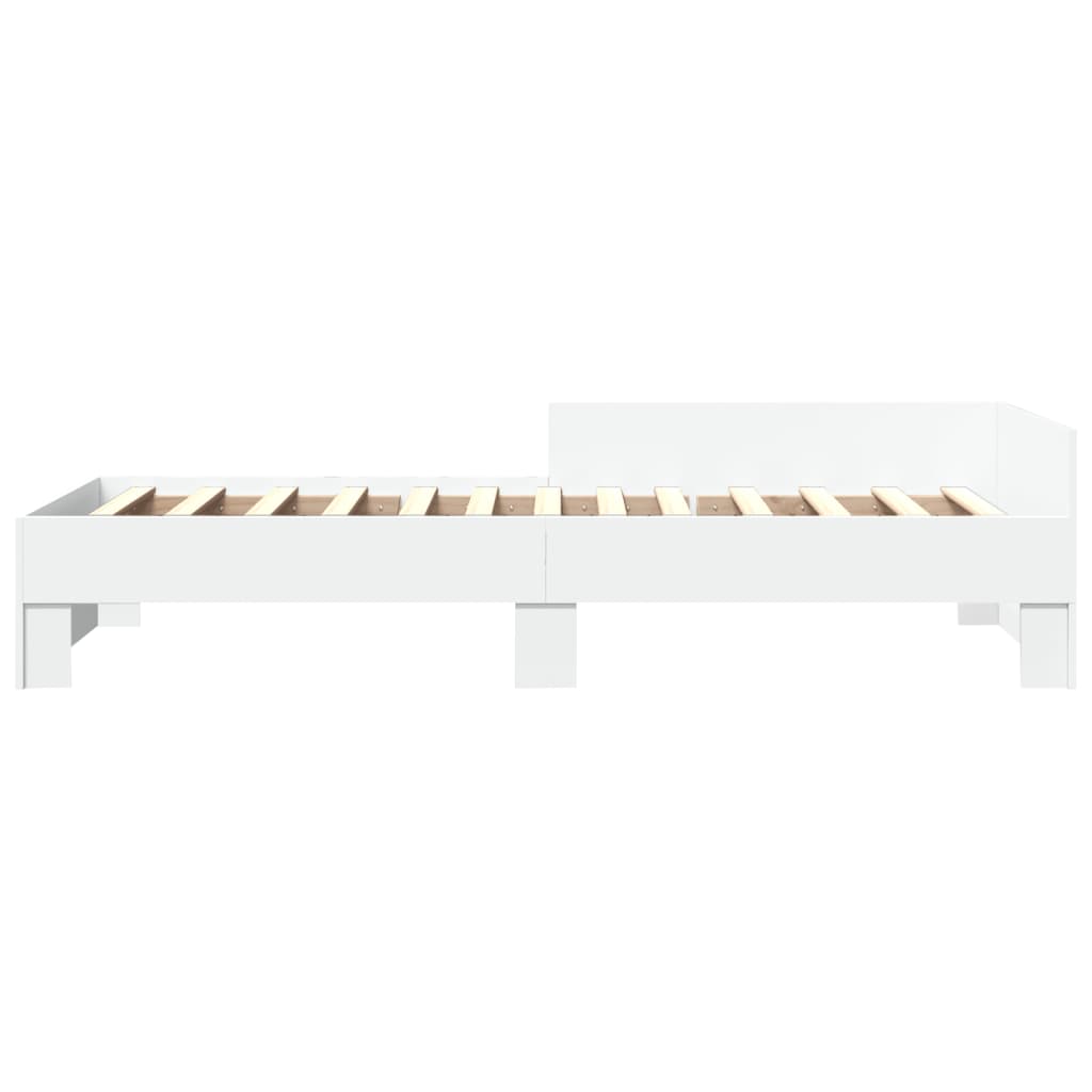 Okvir za krevet bijeli 100 x 200 cm konstruirano drvo