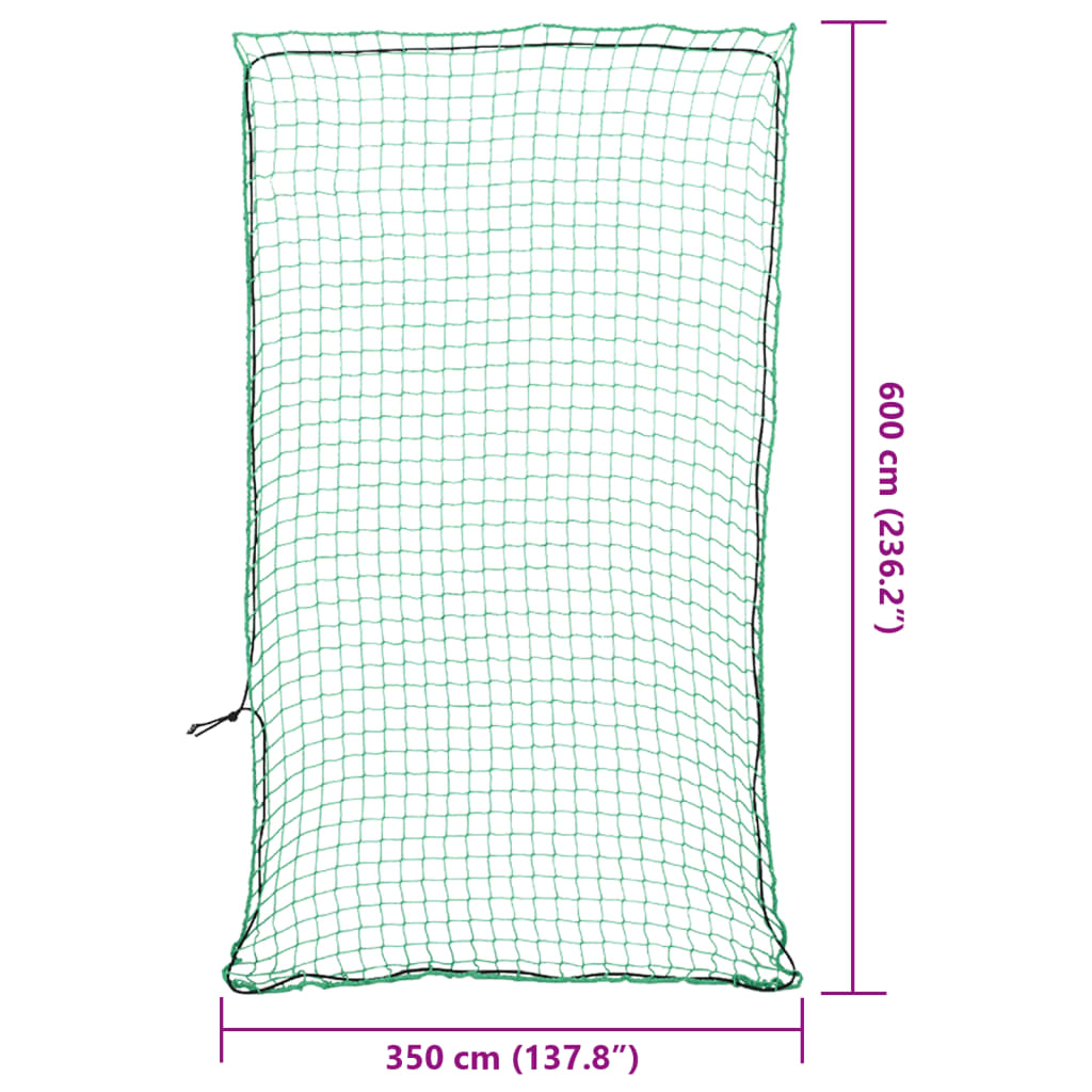 Mreža za prikolicu s elastičnim užetom zelena 6x3,5 m PP