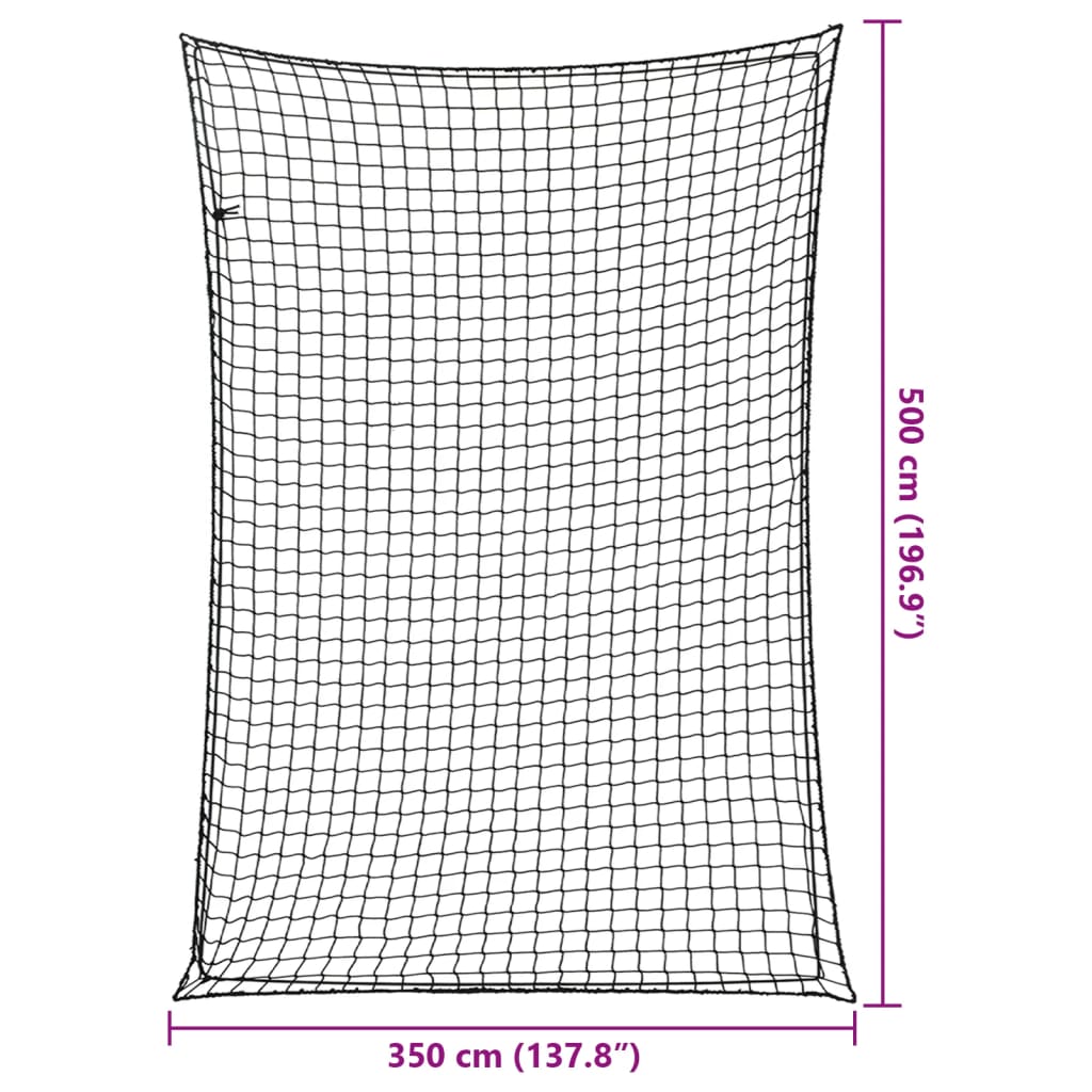 Mreža za prikolicu s elastičnim užetom crna 5 x 3,5 m PP