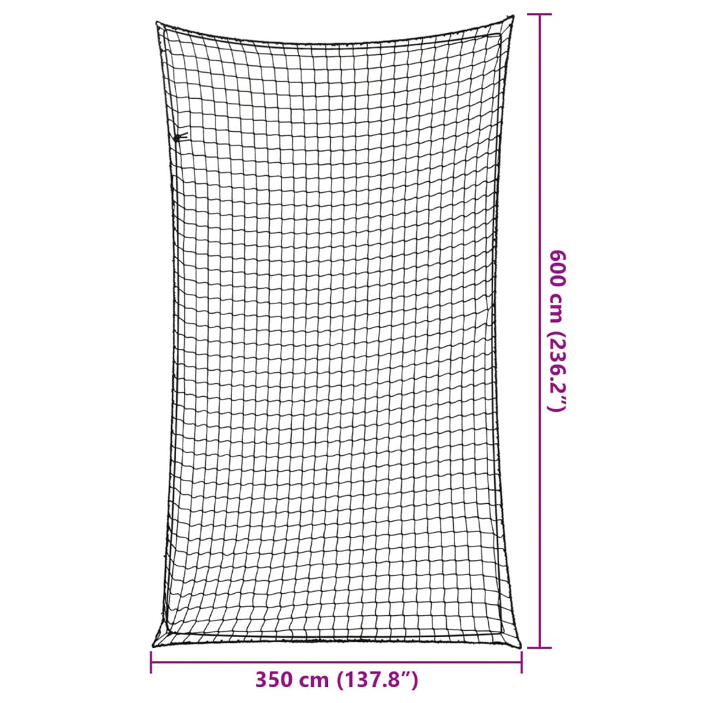 Mreža za prikolicu s elastičnim užetom crna 6 x 3,5 m PP