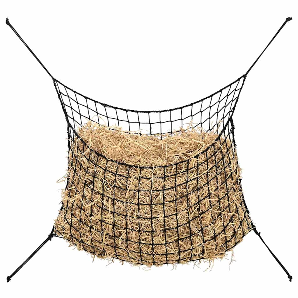 Mreže za sijeno 2 kom pravokutne crna 90 x 60 cm PP