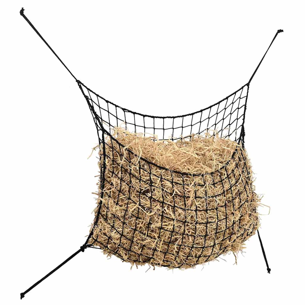 Mreže za sijeno 2 kom pravokutne crna 100x90 cm PP
