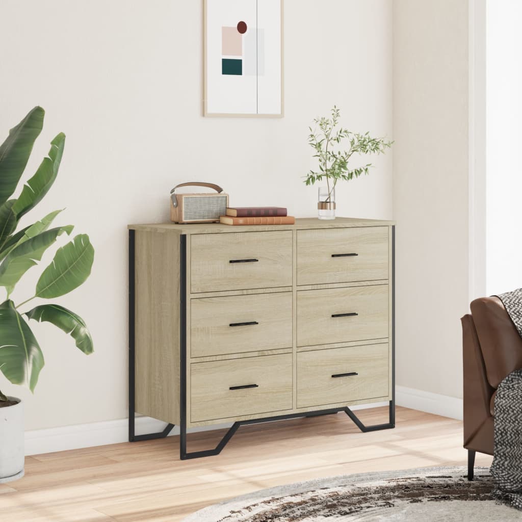 Komoda boja hrasta sonome 91x35,5x74,5 cm konstruirano drvo