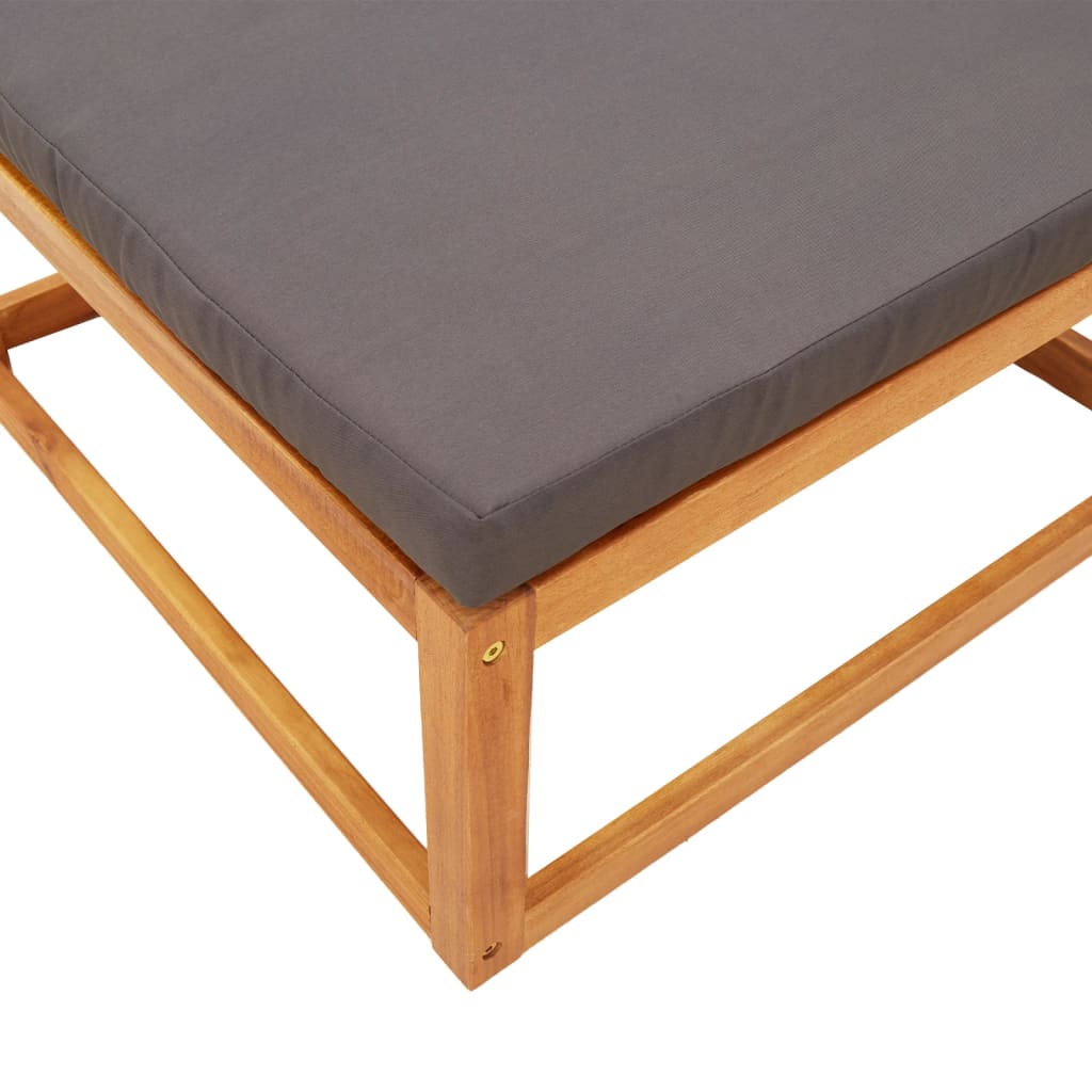 Vrtni tabure s jastukom 65x65x29 cm od masivnog drva bagrema