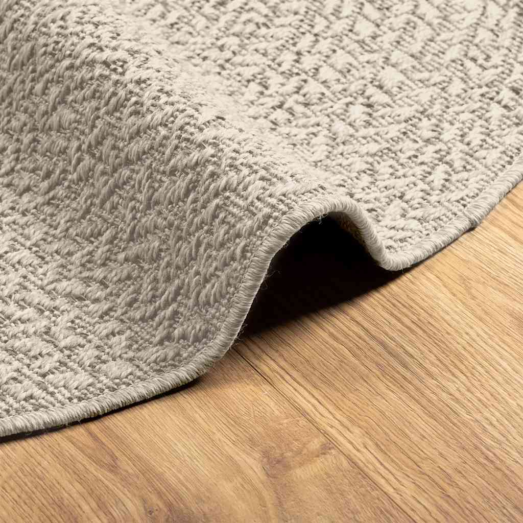 Tepih ZIZUR krem Ø 90 cm s izgledom jute unutarnji i vanjski