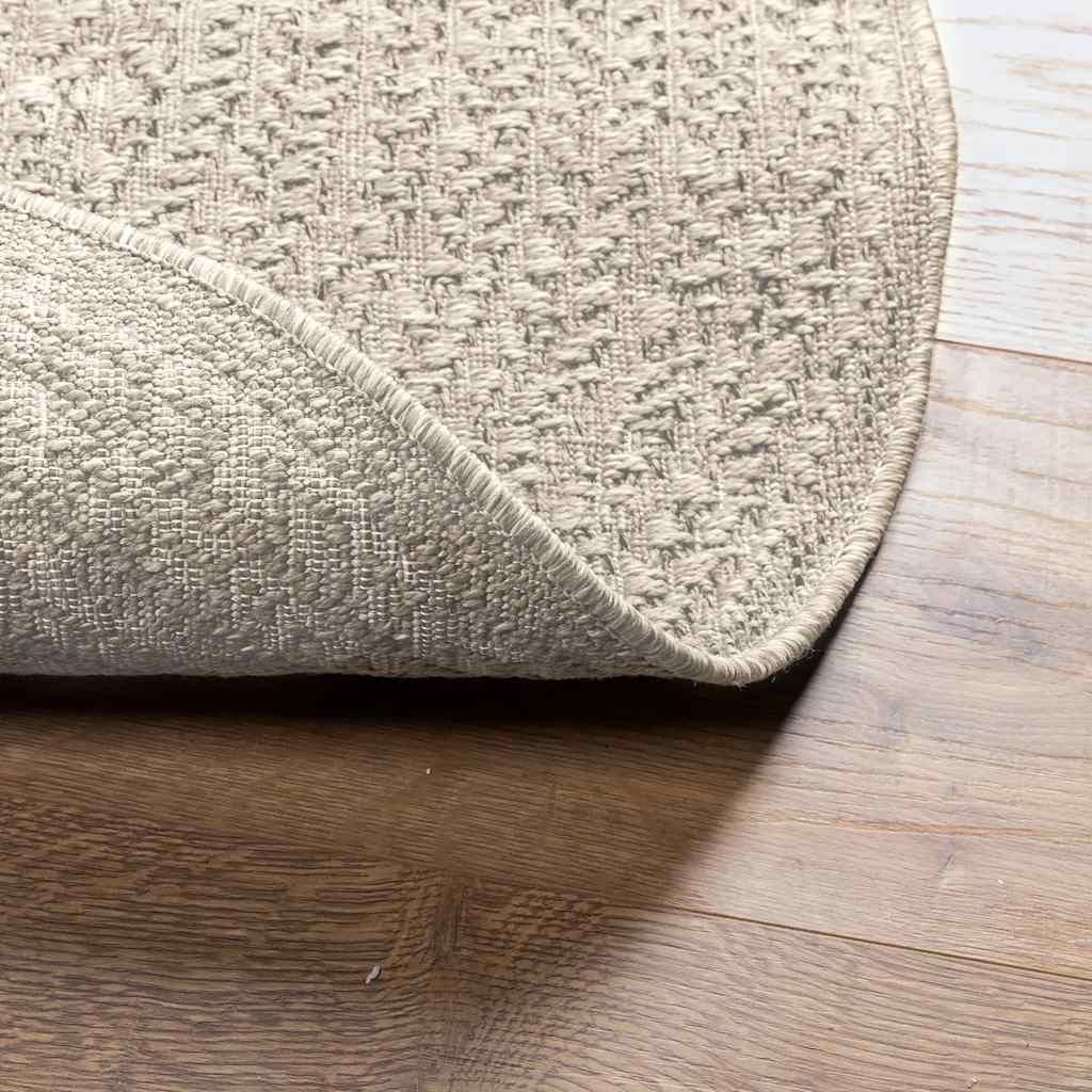 Tepih ZIZUR krem Ø 90 cm s izgledom jute unutarnji i vanjski