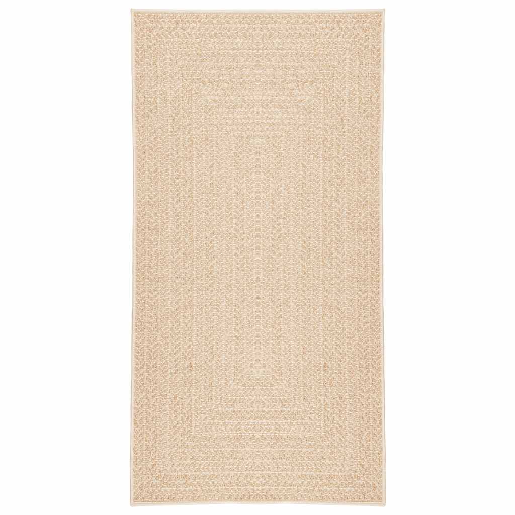 Tepih ZIZUR bež 80 x 150 cm s izgledom jute unutarnji i vanjski