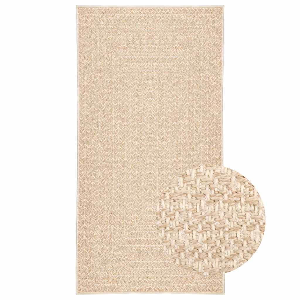 Tepih ZIZUR bež 80 x 150 cm s izgledom jute unutarnji i vanjski