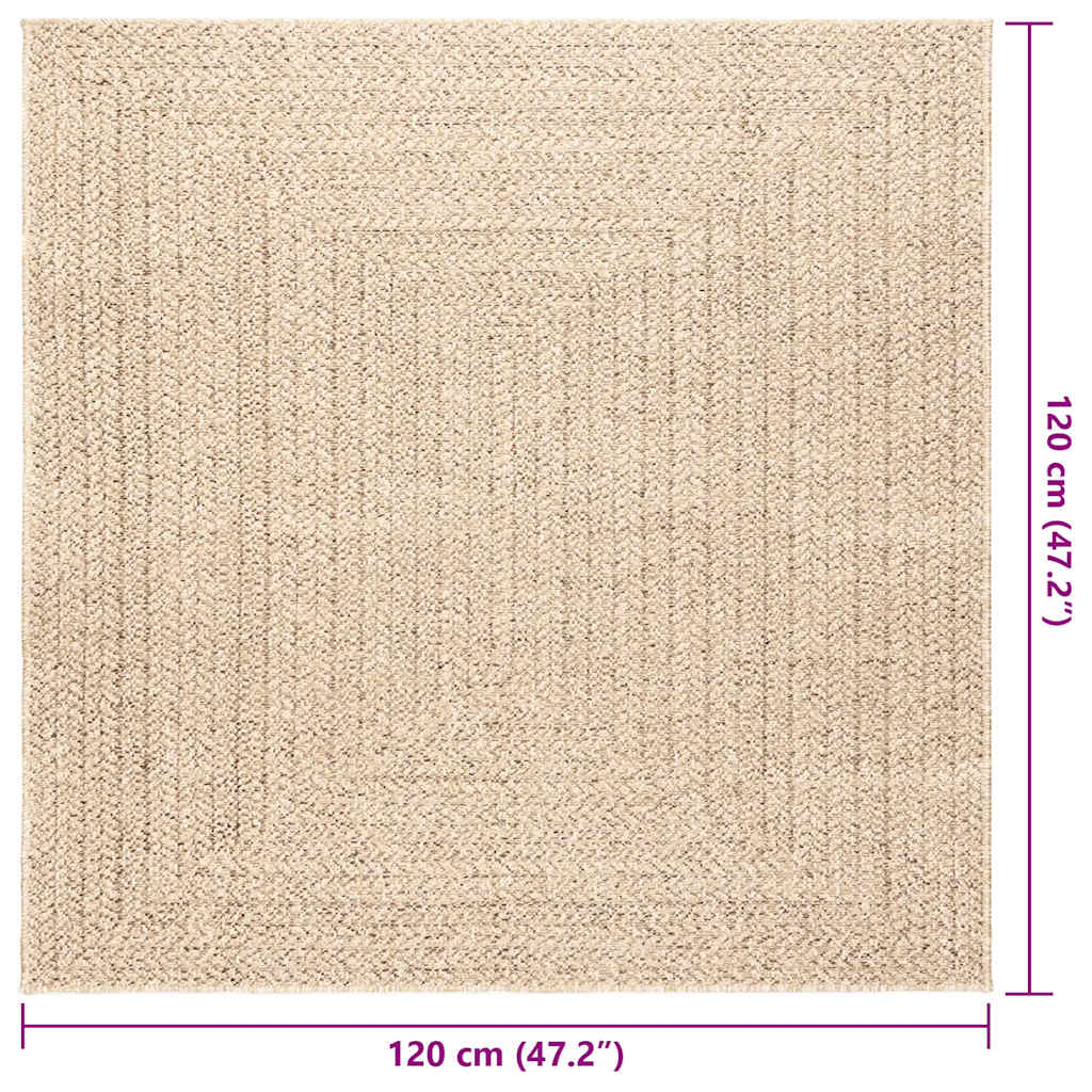Tepih ZIZUR 120 x 120 cm s izgledom jute unutarnji i vanjski