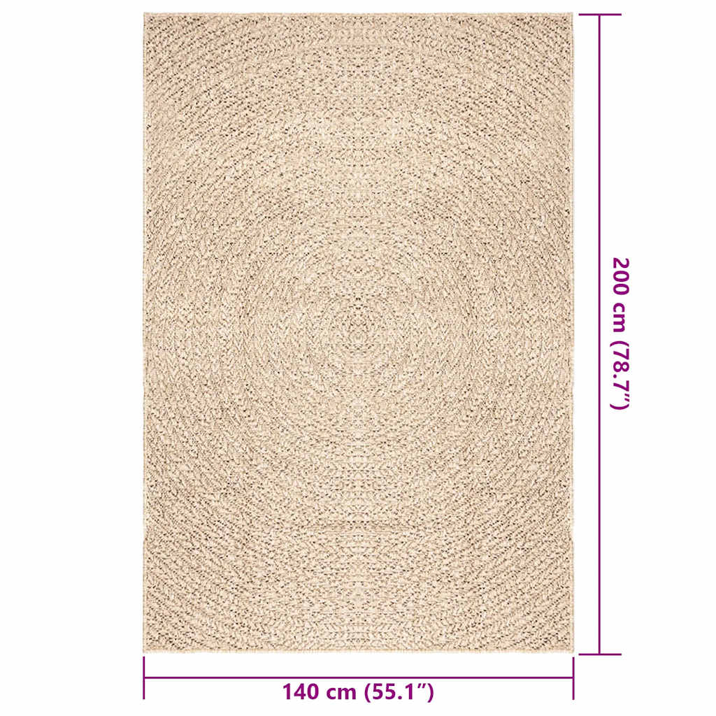 Tepih ZIZUR 140 x 200 cm s izgledom jute unutarnji i vanjski