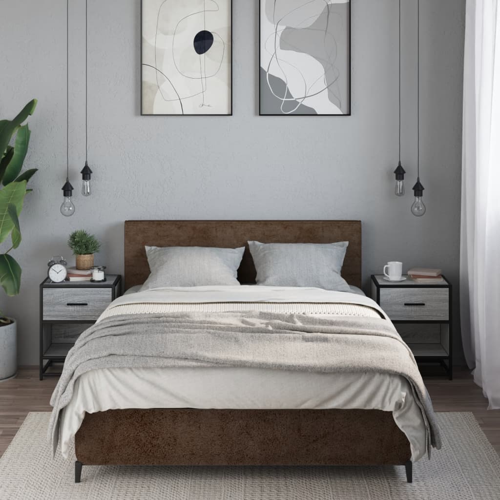 Noćni ormarići 2 kom boja hrasta 40x31x50 cm konstruirano drvo