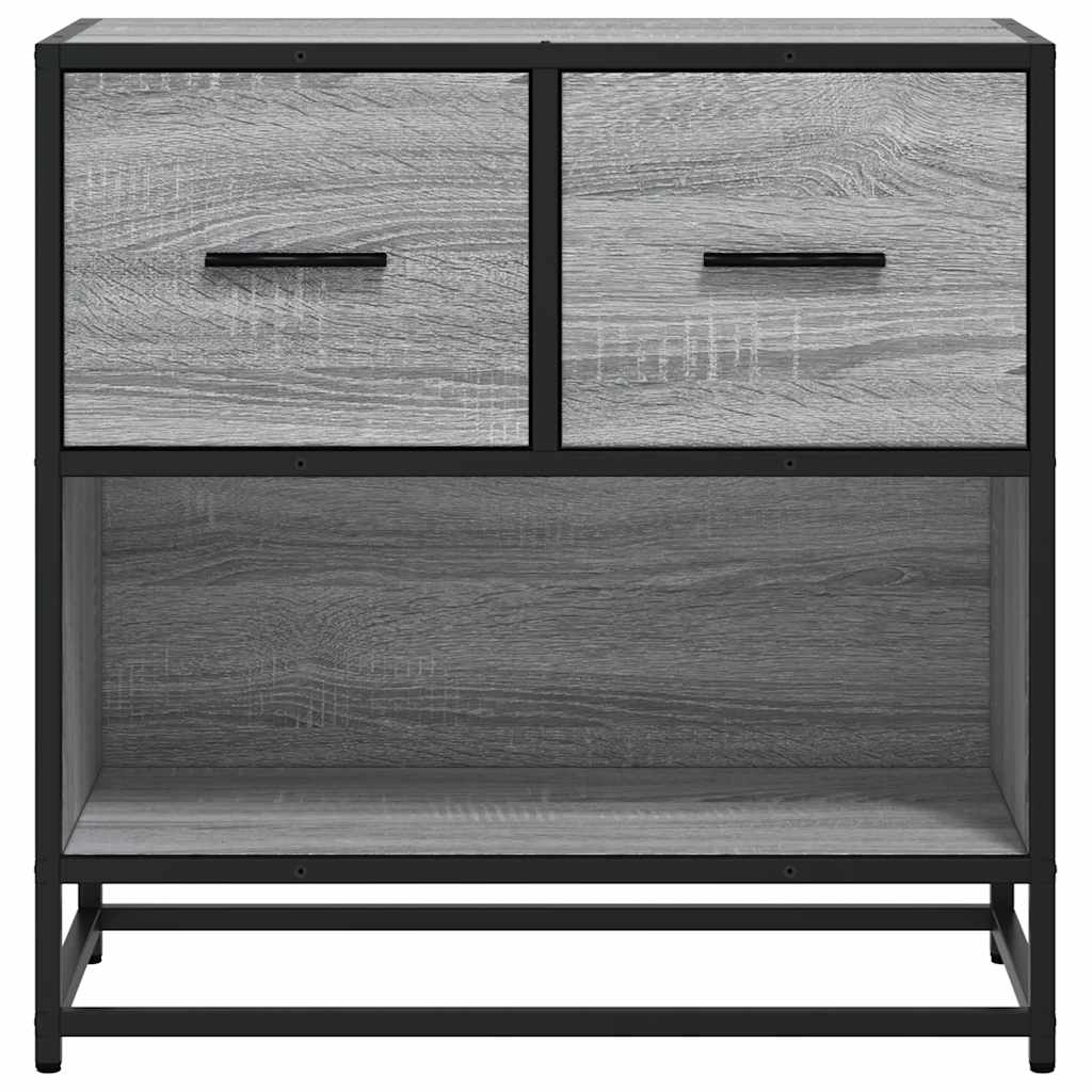 Noćni ormarić Sivi Sonoma 60x31x60 cm Konstruirano drvo i metal
