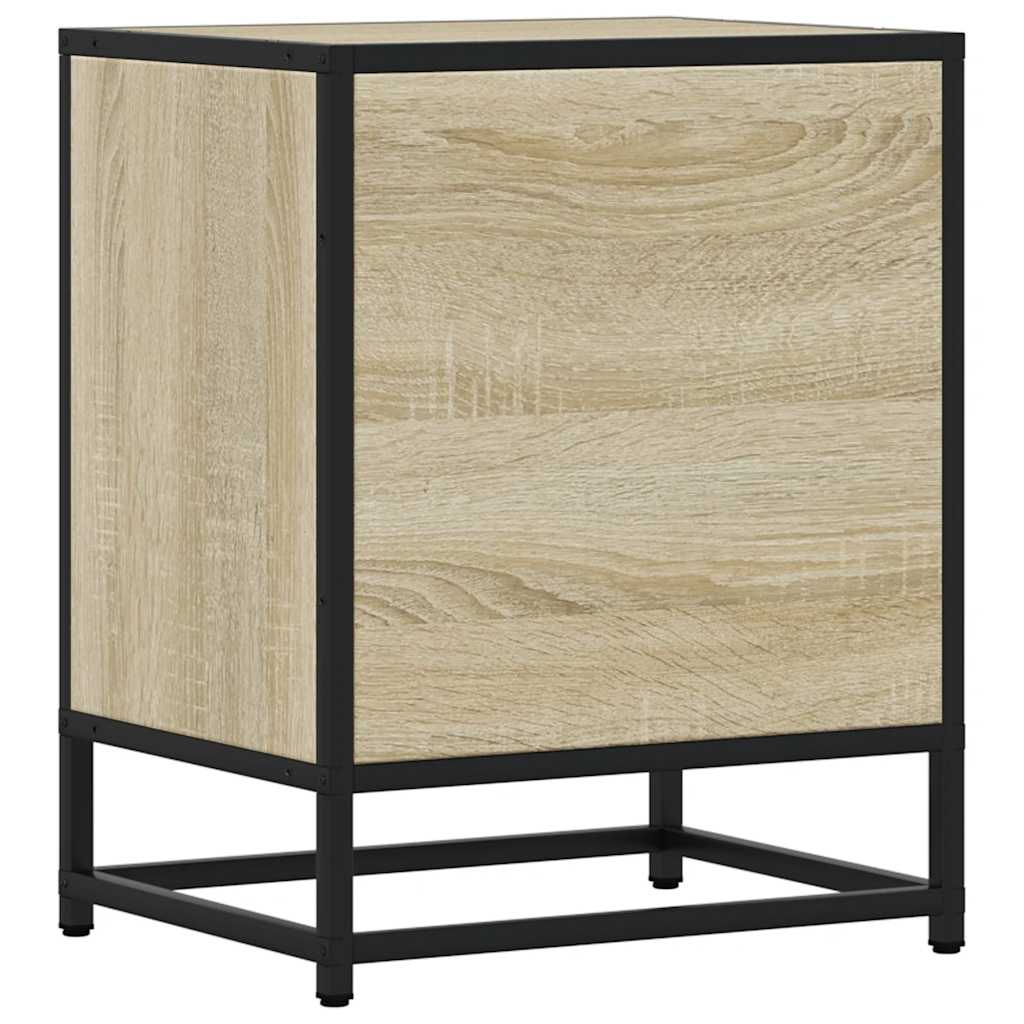 Noćni ormarić Sonoma hrast 40x31x50cm Konstruirano drvo i metal