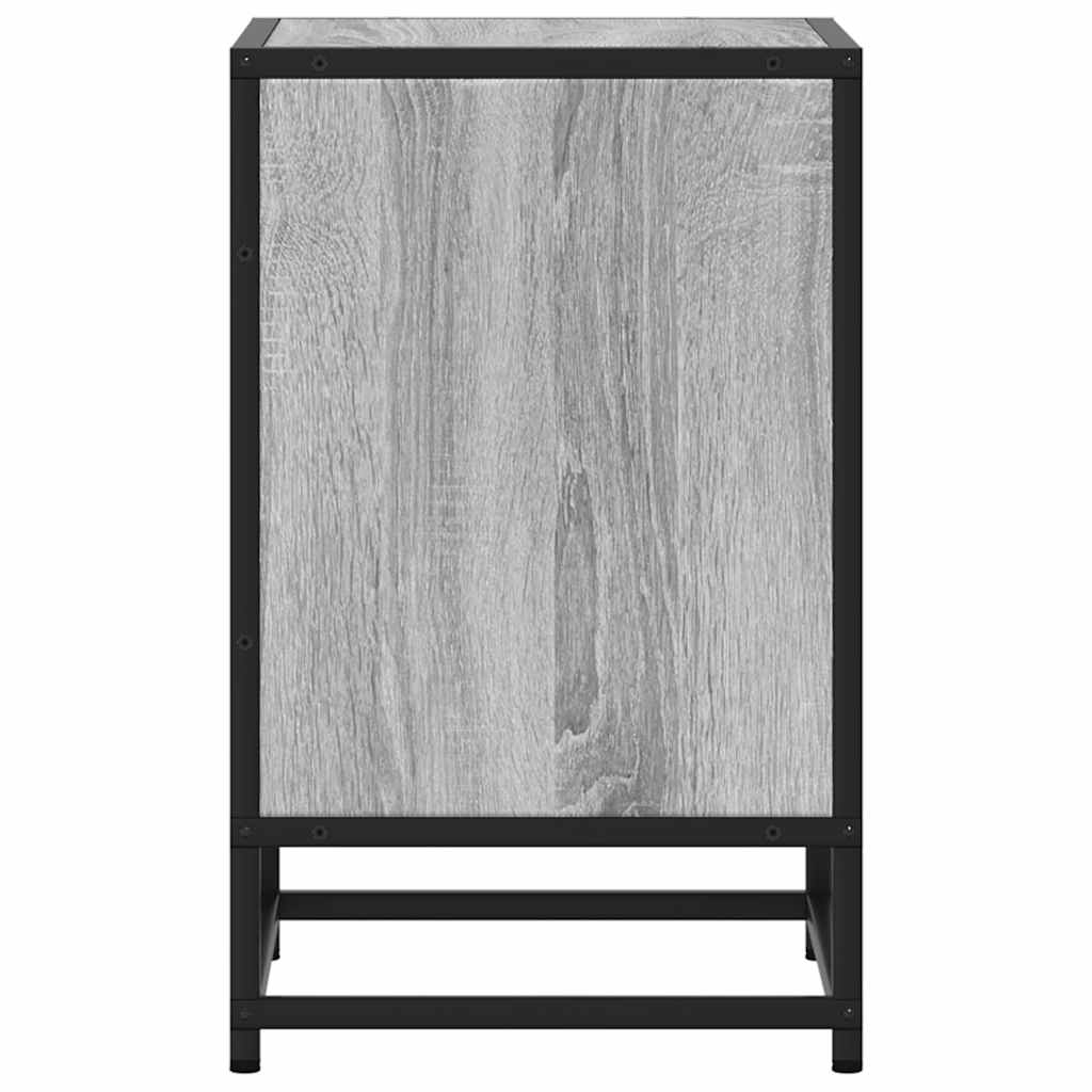 Noćni ormarići 2 kom Sivi Sonoma Konstruirano drvo i metal