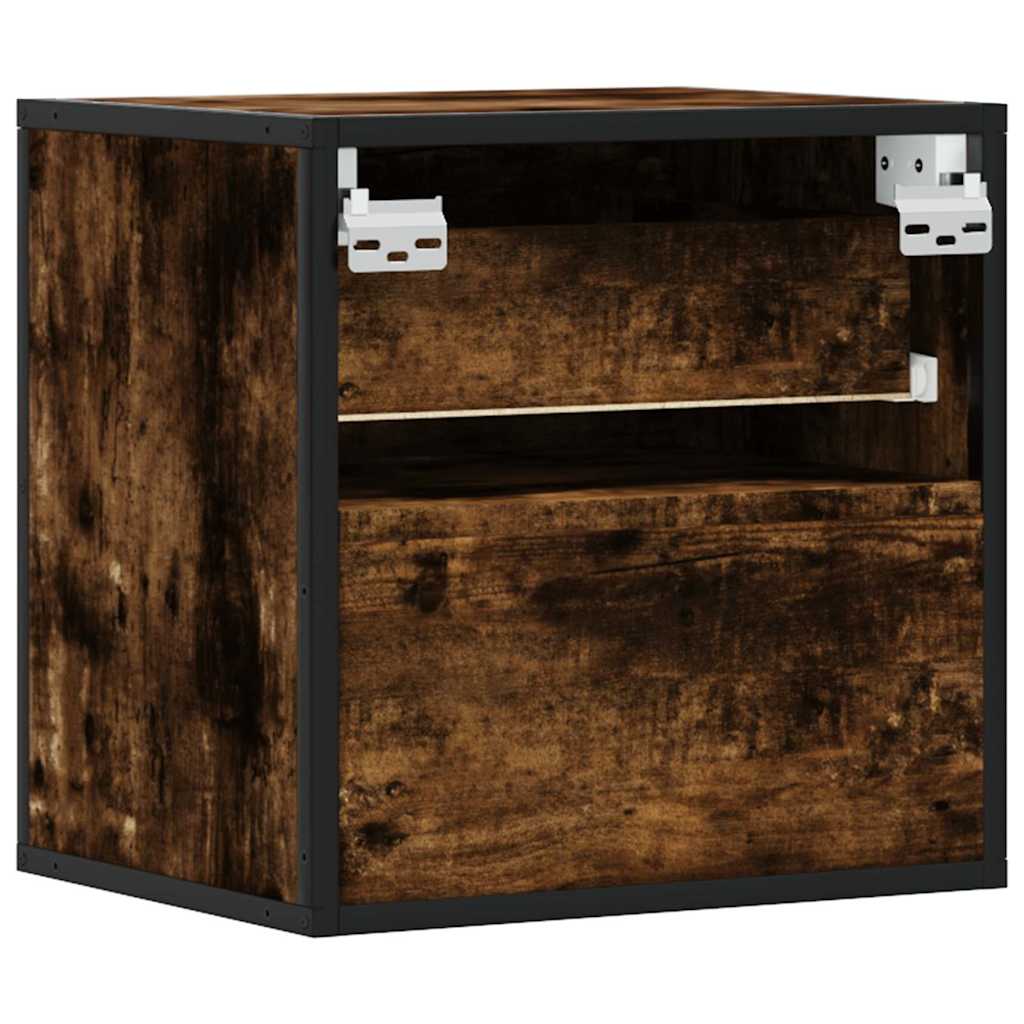 Zidni noćni ormarići 2 kom dimljeni hrast 40x31x39,5 cm