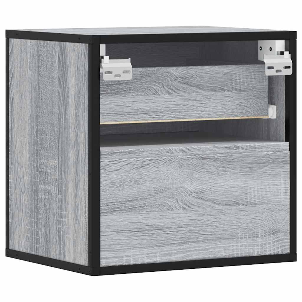 Zidni noćni ormarići 2 kom Sivi Sonoma 40x31x39,5 cm