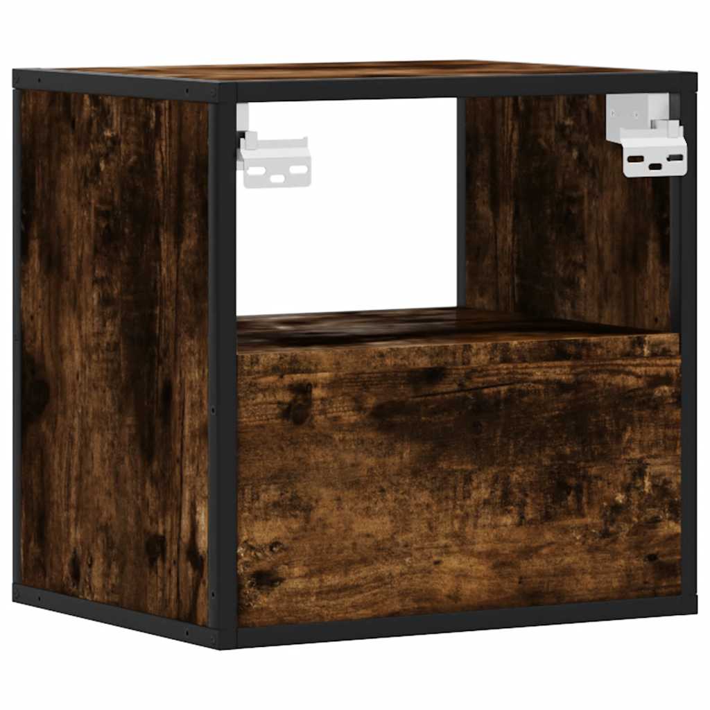Zidni noćni ormarići 2 kom dimljeni hrast 40x31x39,5 cm