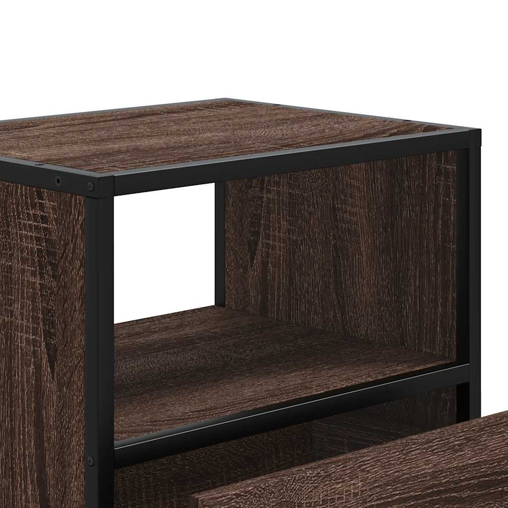 Zidni noćni ormarići 2 kom smeđi hrast 40x31x39,5 cm