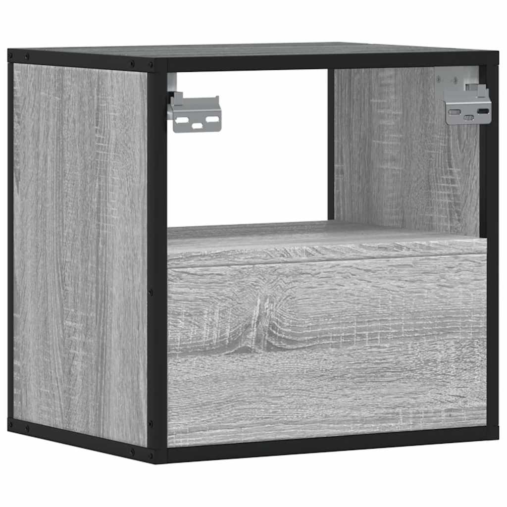 Zidni noćni ormarići 2 kom Sivi Sonoma 40x31x39,5 cm