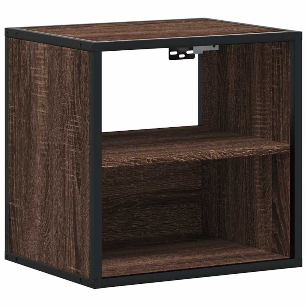 Zidni noćni ormarići 2 kom smeđi hrast 40x31x39,5 cm