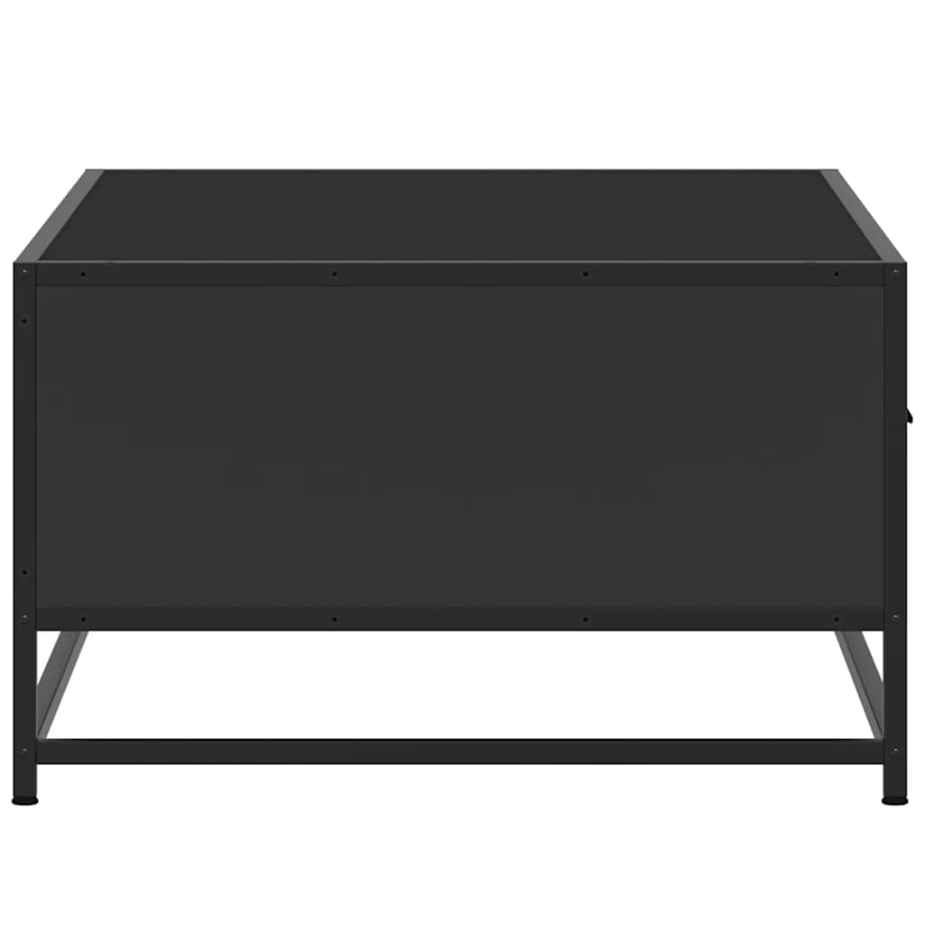 Stolić za kavu crni 90 x 57 x 35 cm konstruirano drvo i metal