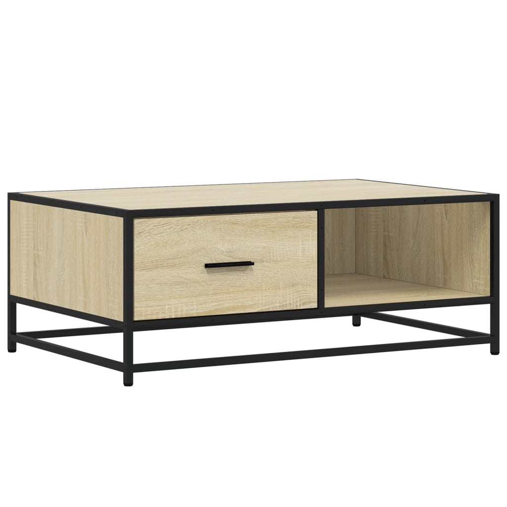 Stolić za kavu boja hrasta sonome 90x57x35 cm od drva i metala