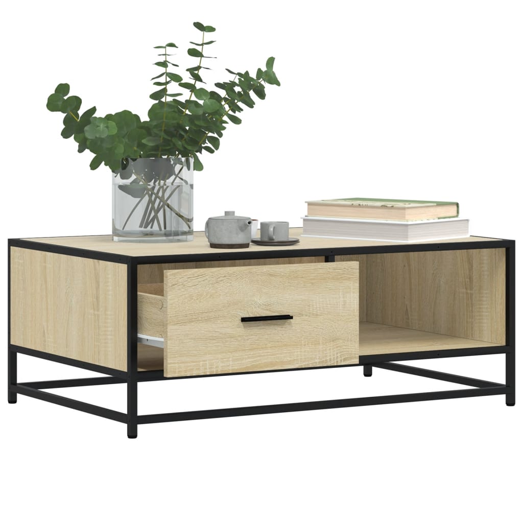 Stolić za kavu boja hrasta sonome 90x57x35 cm od drva i metala