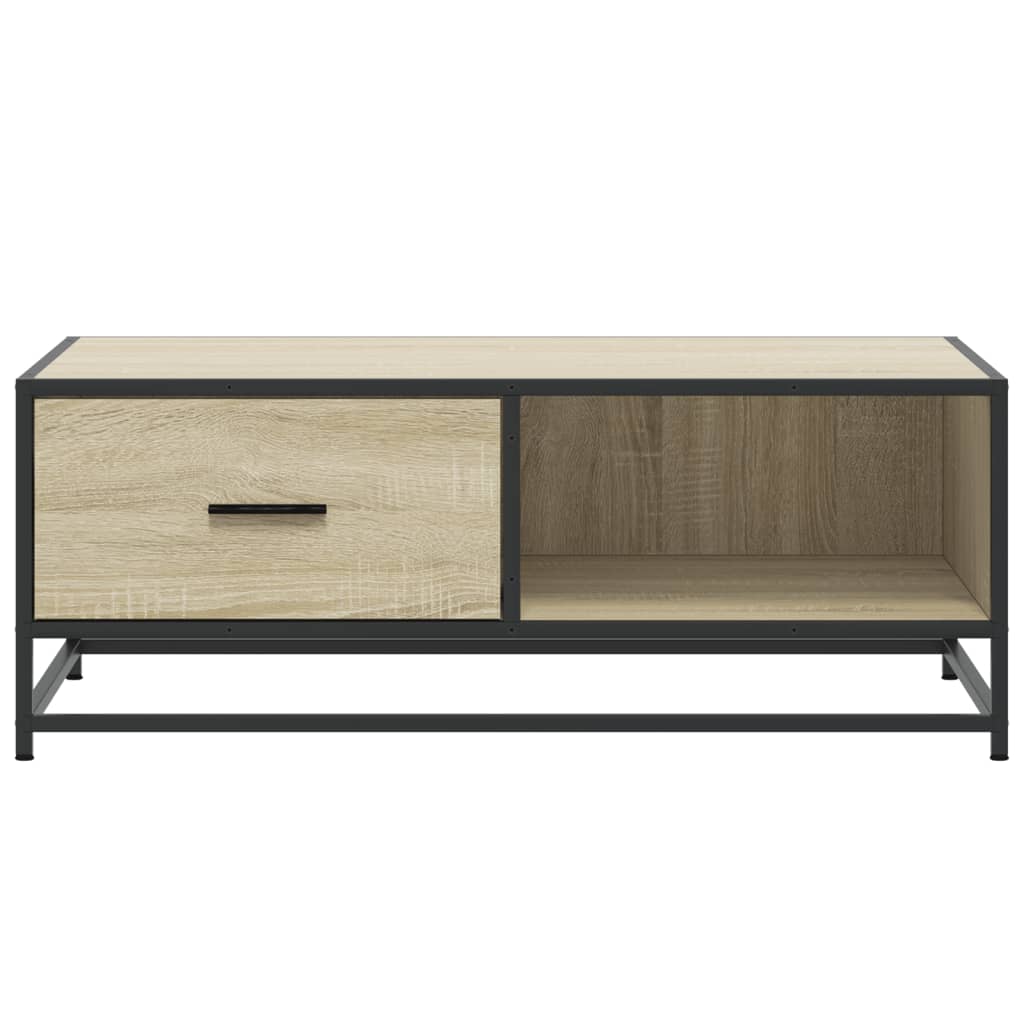 Stolić za kavu boja hrasta sonome 90x57x35 cm od drva i metala
